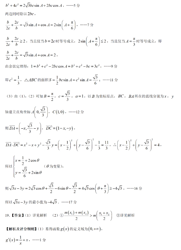 福建省百校联考2025届高三11月测评数学试题带答案