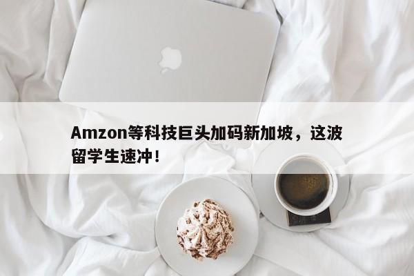 Amzon等科技巨头加码新加坡，这波留学生速冲！