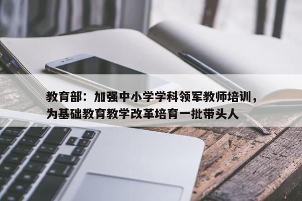 教育部：加强中小学学科领军教师培训，为基础教育教学改革培育一批带头人