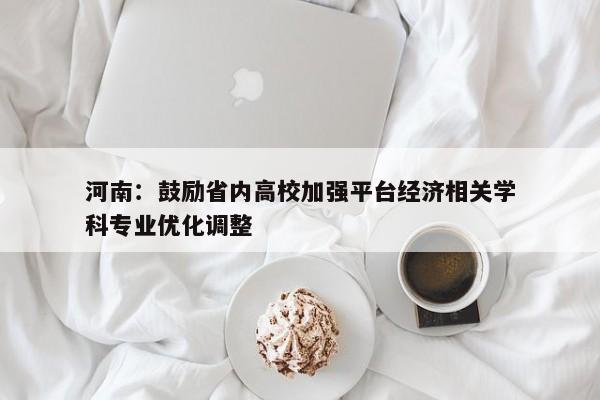 河南：鼓励省内高校加强平台经济相关学科专业优化调整